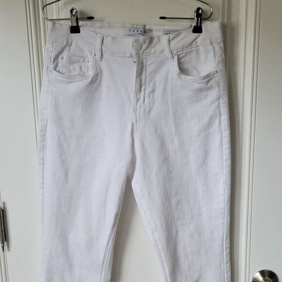 Carreli Angela Fit Cropped White Stretch Jeans - Picture 1 of 10